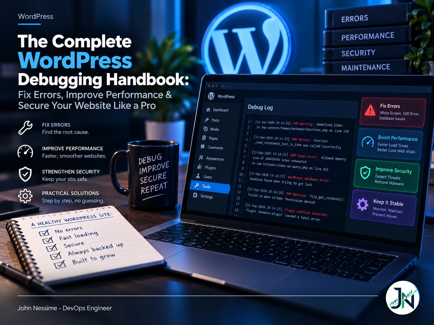 Read more about the article The Complete WordPress Debugging Handbook: Fix Errors, Improve Performance & Secure Your Website Like a Pro