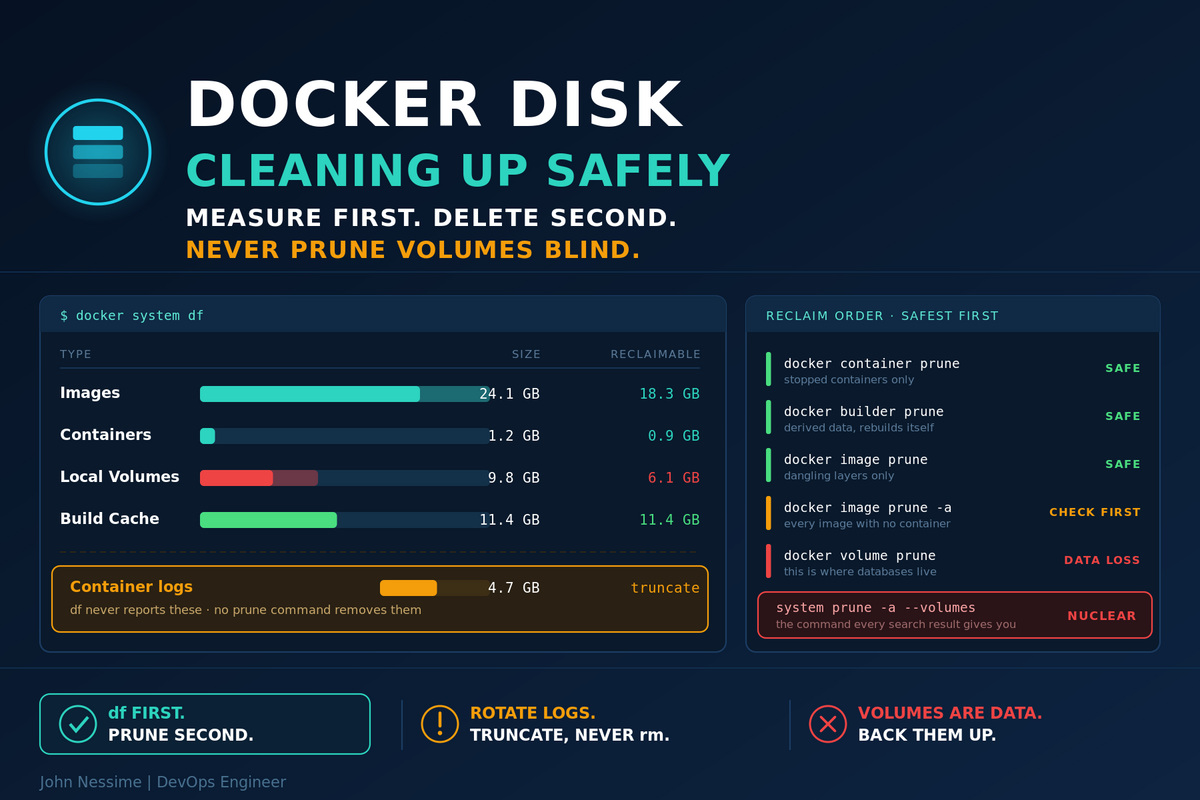 Read more about the article Cleaning Up Docker Disk Usage Safely