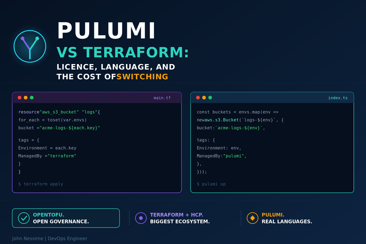 Read more about the article Pulumi vs Terraform: Choosing a Lane