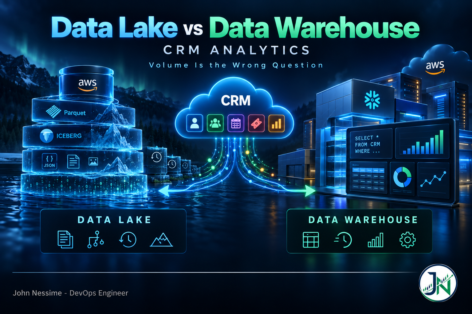 Read more about the article Data Lake vs Data Warehouse for CRM Analytics: Volume Is the Wrong Question