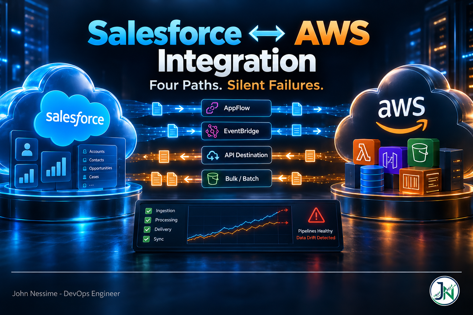 Read more about the article Salesforce AWS Integration Architecture: The Four Paths and What Breaks Silently