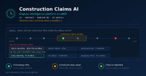 Read more about the article Building an AI Construction Claims Platform on AWS That Holds Up Under Scrutiny