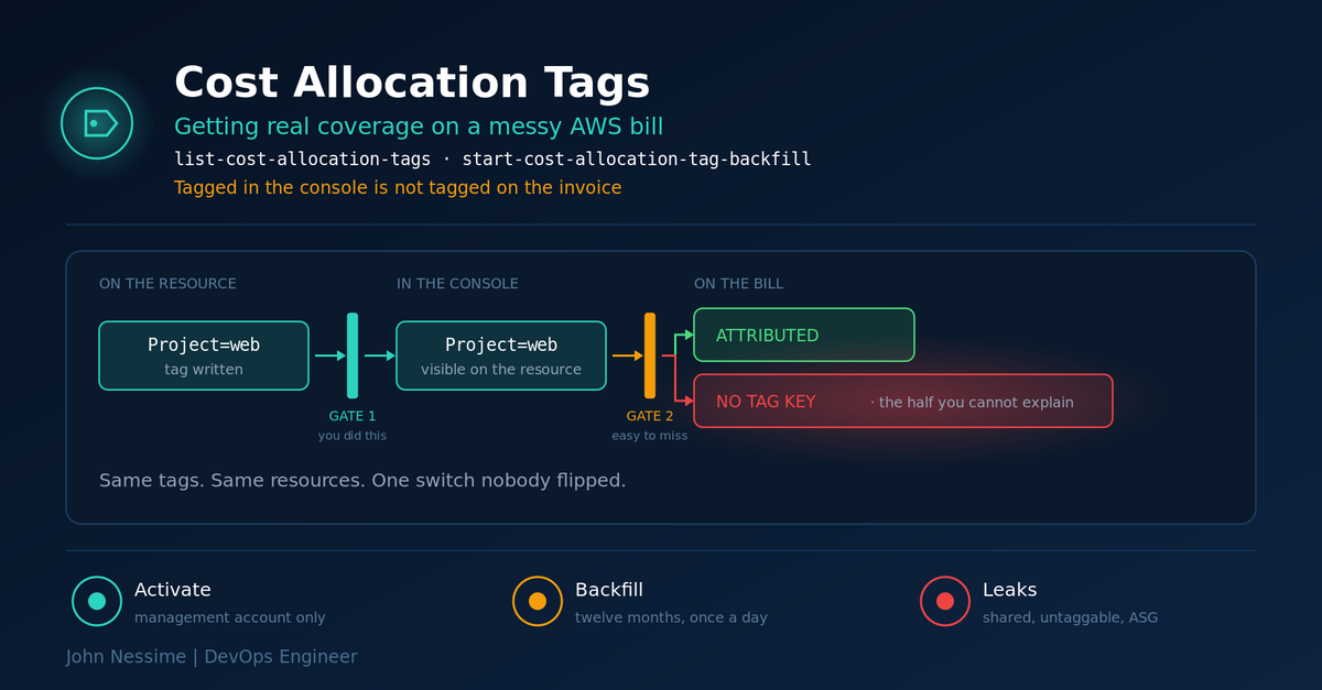 Read more about the article AWS Cost Allocation Tags: Getting Real Coverage on a Messy Bill