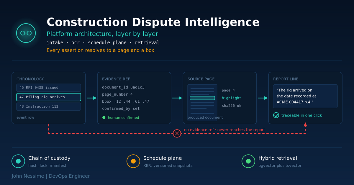 Read more about the article Designing a Construction Dispute Intelligence Platform That Survives Cross-Examination