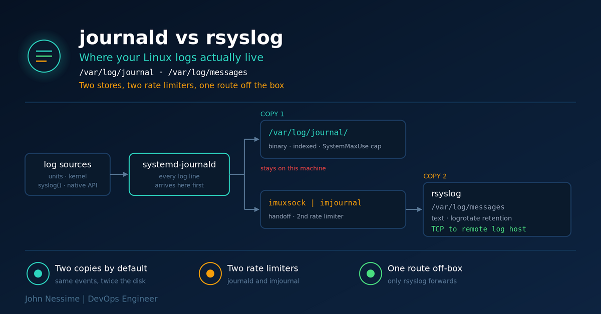 Read more about the article journald vs rsyslog: Where Your Linux Logs Actually Live