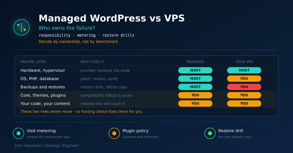 Read more about the article Managed WordPress Hosting vs VPS: Who Owns the Failure?