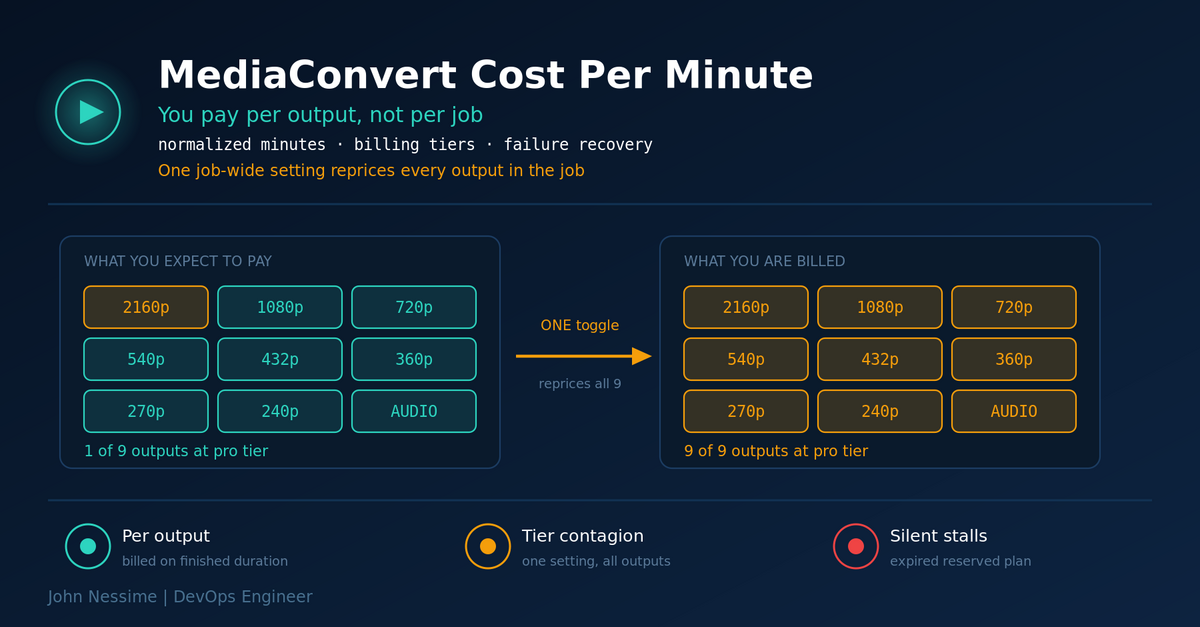 Read more about the article MediaConvert Cost Per Minute: How the Bill Is Built and How Jobs Fail