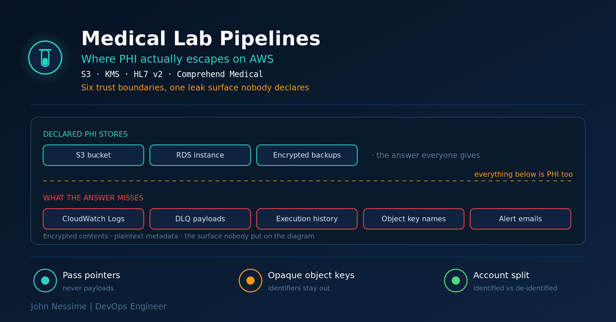 Read more about the article Where PHI Escapes: Building a Secure Medical Lab Data Pipeline on AWS