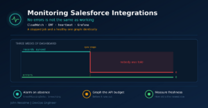 Read more about the article Zero Errors, Zero Records: Monitoring Salesforce Integrations with CloudWatch and Grafana