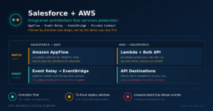 Read more about the article Salesforce AWS Integration Architecture: The Four Paths and What Breaks Silently