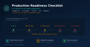 Read more about the article It Works Isn’t Ready: A Production Checklist for Salesforce AWS Integrations