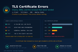 Read more about the article It Works in My Browser: Debugging TLS Certificate Errors in Chains, SANs and Expiry