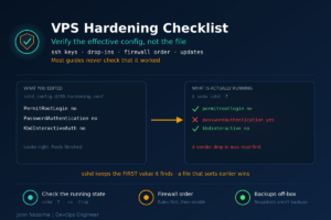 Read more about the article You Probably Didn’t Harden That Server: A VPS Setup and Hardening Checklist That Verifies Itself