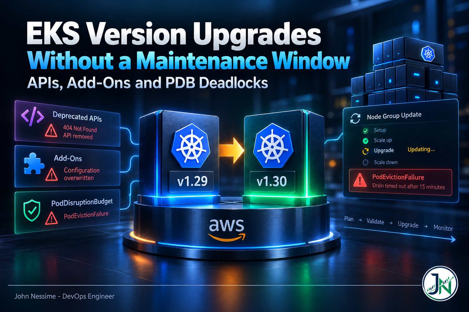 You are currently viewing EKS Version Upgrades Without a Maintenance Window: APIs, Add-Ons and PDB Deadlocks