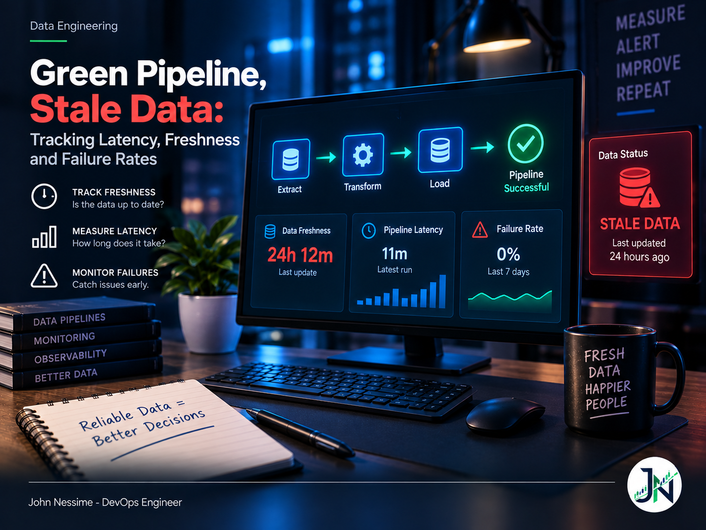 Read more about the article Green Pipeline, Stale Data: Tracking Latency, Freshness and Failure Rates