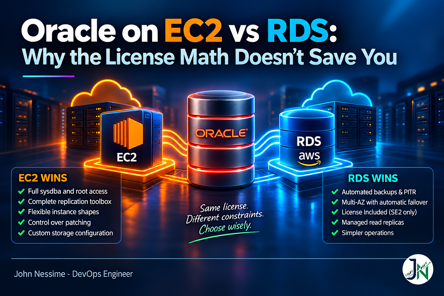 You are currently viewing Oracle on EC2 vs RDS: Why the License Math Doesn’t Save You