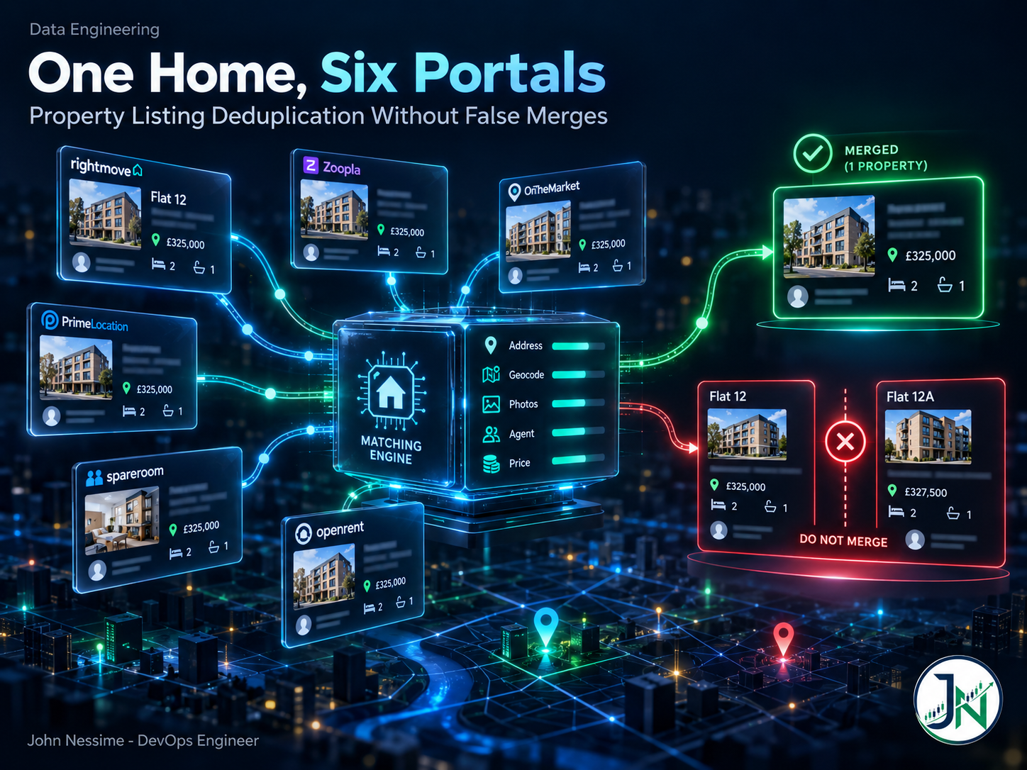 Read more about the article One Home, Six Portals: Property Listing Deduplication Without False Merges
